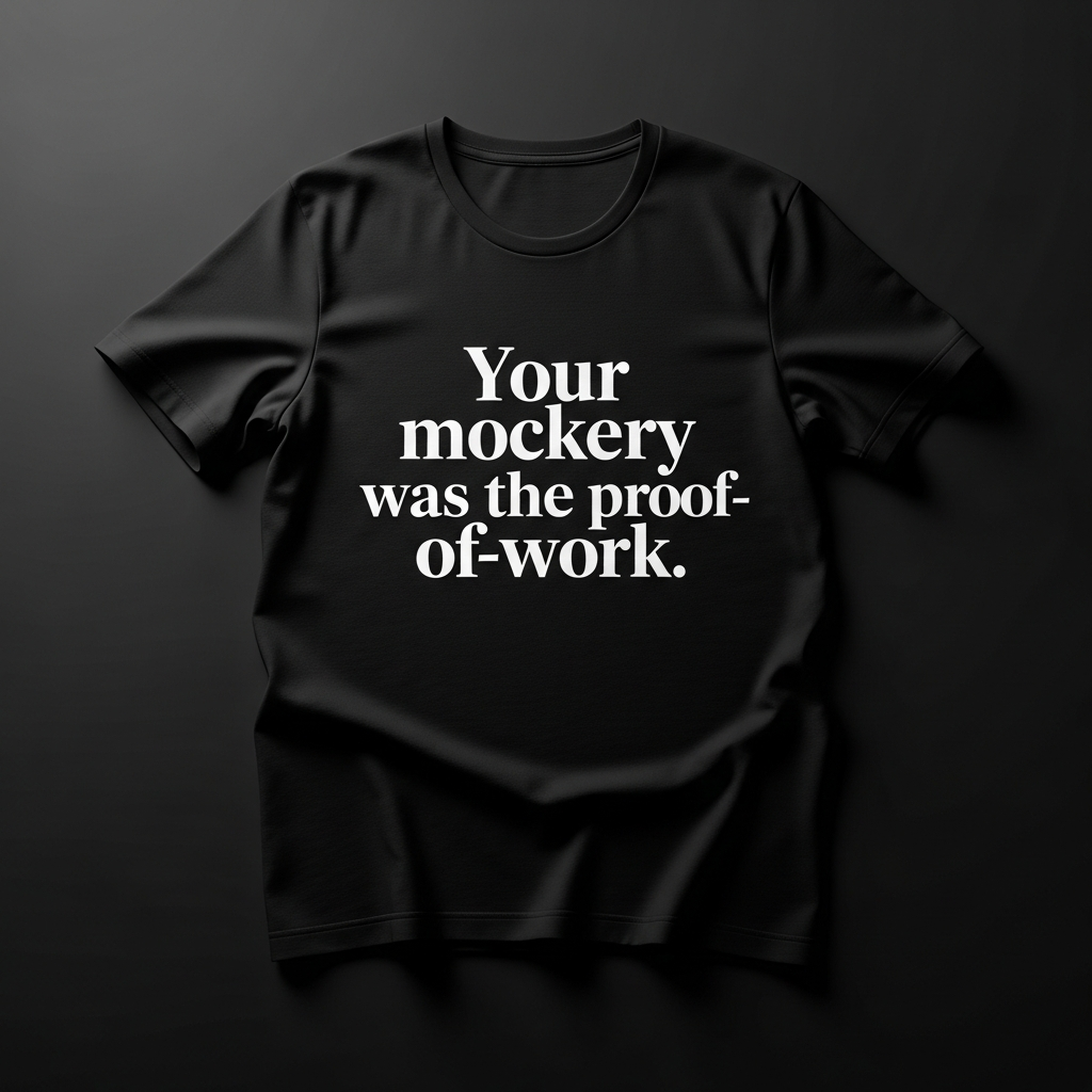 Your mockery was the proof-of-work.